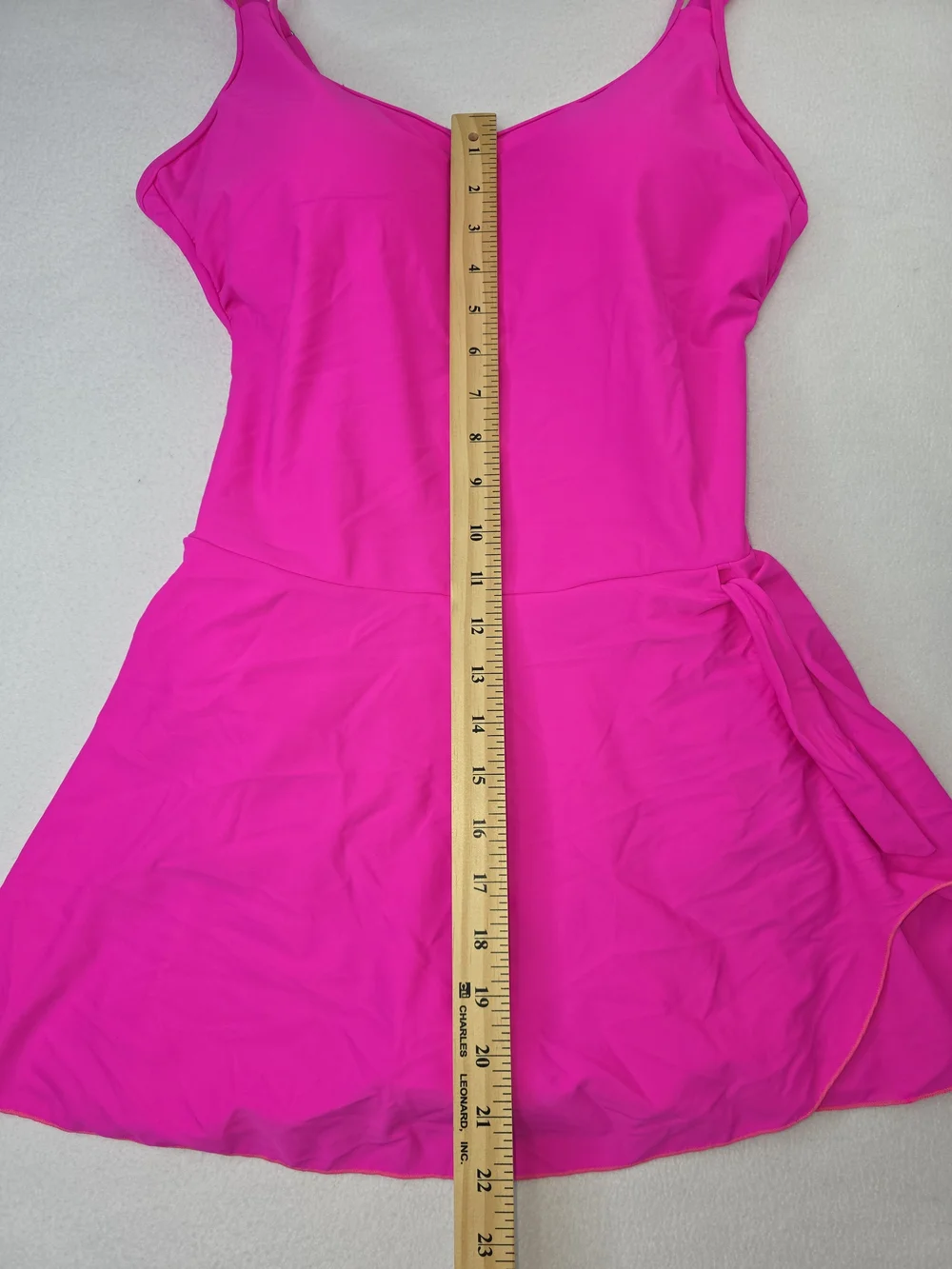 NWT Eomenie L Tummy Control Hip Bow Swimsuit Bright Fuchsia 3819-CW